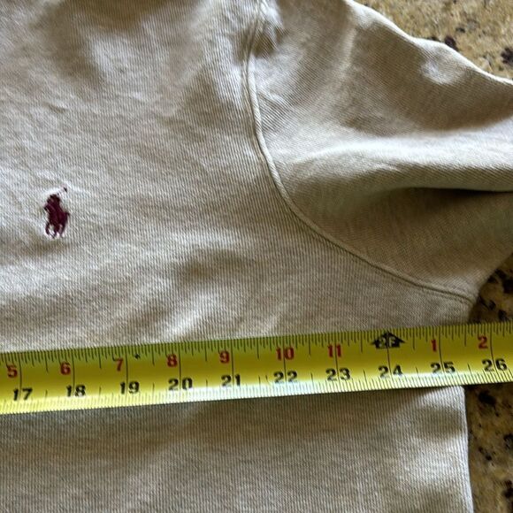 Polo Ralph Lauren Estate-Rib Quarter‎ Zip Oatmeal Pullover sweatshirt size large - Picture 7 of 7